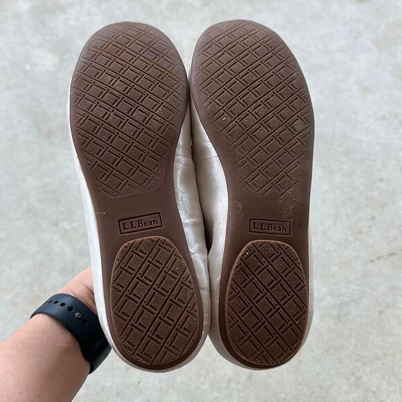 L.L. Bean Leather Metallic Flats Women’s Size 9.5 - Picture 6 of 7